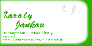 karoly jankov business card
